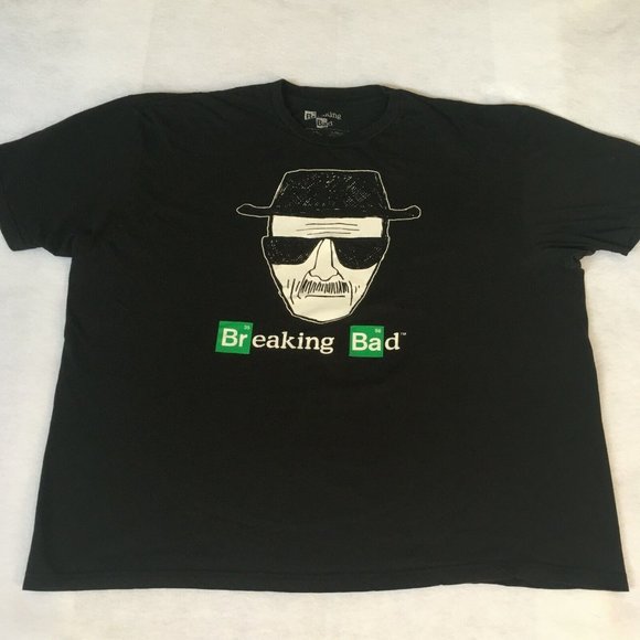 #70 Mens XL Breaking Bad Graphic Walter White Heisenberg 2013 black TM 35 56 - Picture 1 of 7